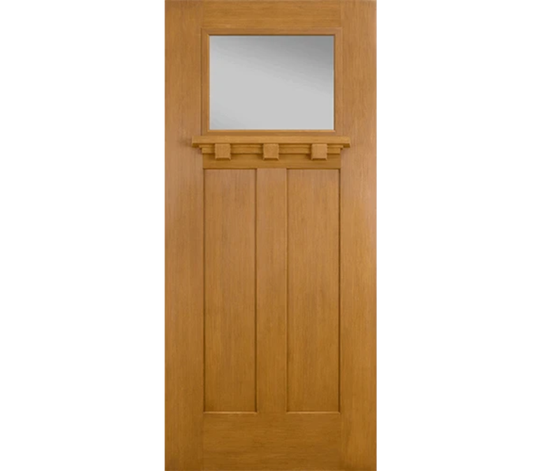 Charleston Craftsman Light Fiberglass Entry Door